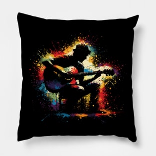 Acoustic Guitar Player Pillow