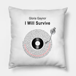 I WILL SURVIVE LYRICS ILLUSTRATIONS Pillow