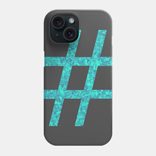 # Hashtag Sapphire Blue Phone Case by XTUnknown