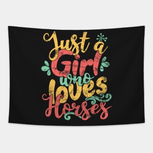 Just A Girl Who Loves Horses Gift graphic Tapestry