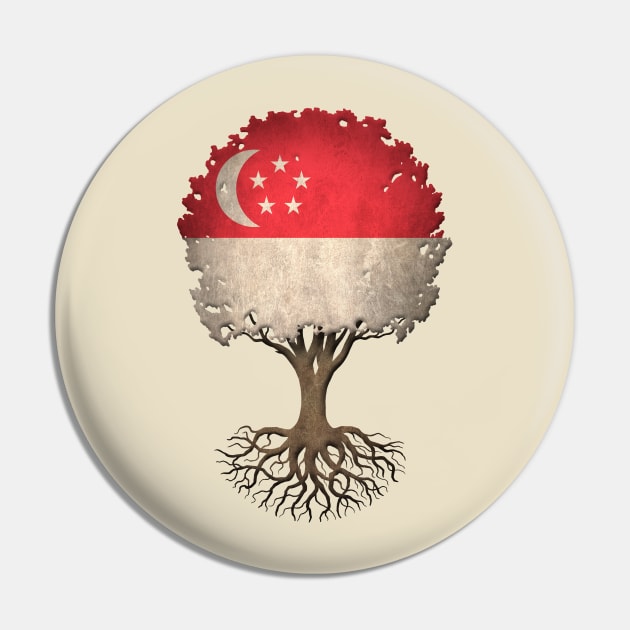 Tree of Life with Singapore Flag Pin by jeffbartels