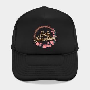 Floral Early Intervention Specialist Back To School Hat