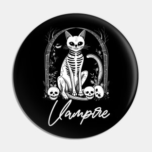 Black Vampire Cat Pin