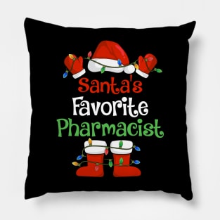 Santa's Favorite Pharmacist Funny Christmas Pajamas Pillow