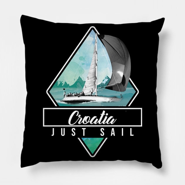 Croatia just sail Pillow by NeedsFulfilled