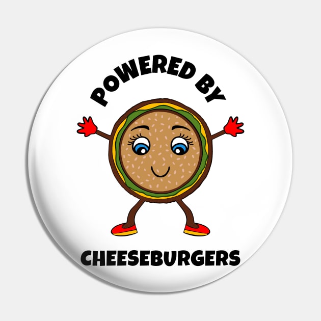 POWERED By Burger Addict Pin by SartorisArt1