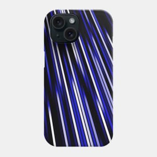 Blue stripes moving from left to right in a diagonal line Phone Case