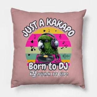"Just a Kakapo, Born to DJ: Turn it Up!" Pillow