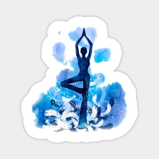 Yoga blue Magnet