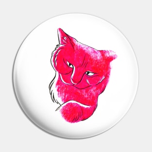 Neon Pink Cat Pin