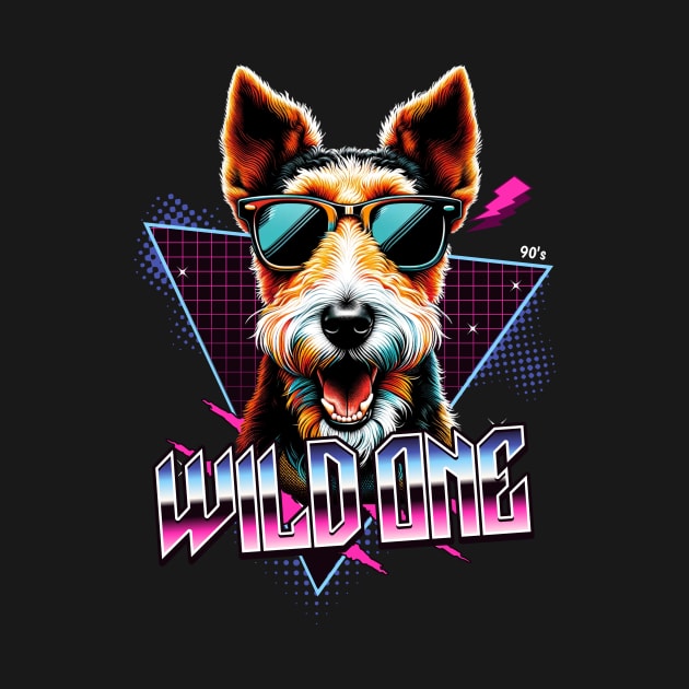 Wild One Fox Terrier Dog by Miami Neon Designs