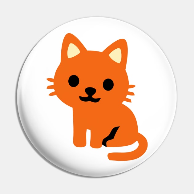 Orange Ginger Kitten Cat Icon Emoticon Pin by AnotherOne