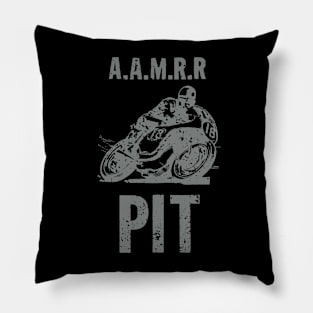 VINTAGE ROAD RACING MOTORCYCLE PIT PASS  1967 Pillow