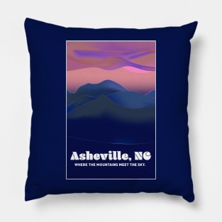 Asheville, NC Travel Art Pillow