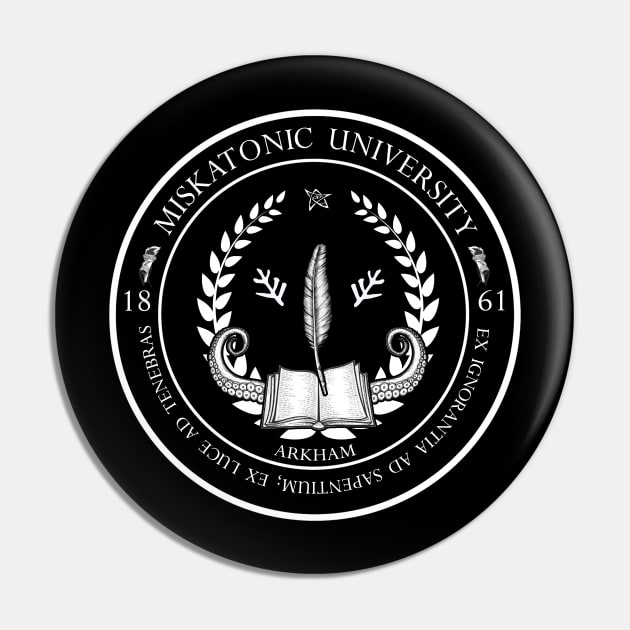Miskatonic University Seal Pin by Hiraeth Tees