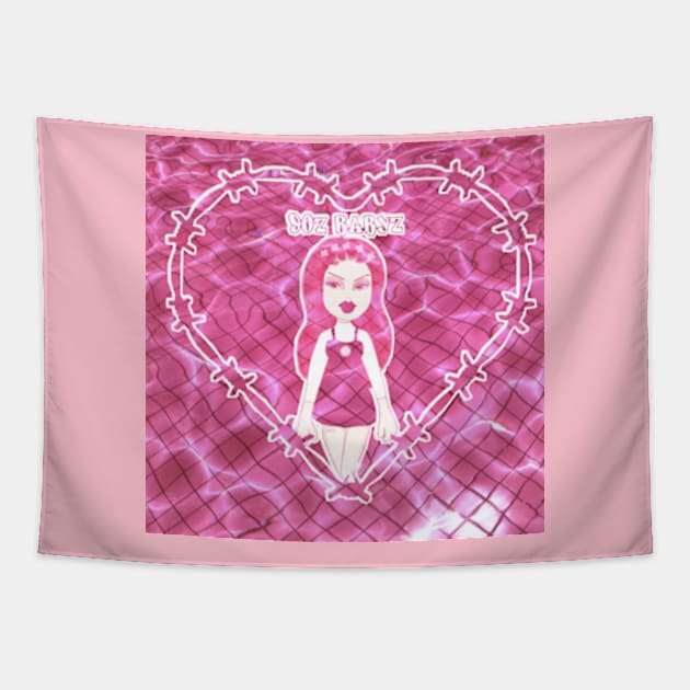 90z Babyz Bratz Tapestry by Lewd Crude Never Rude