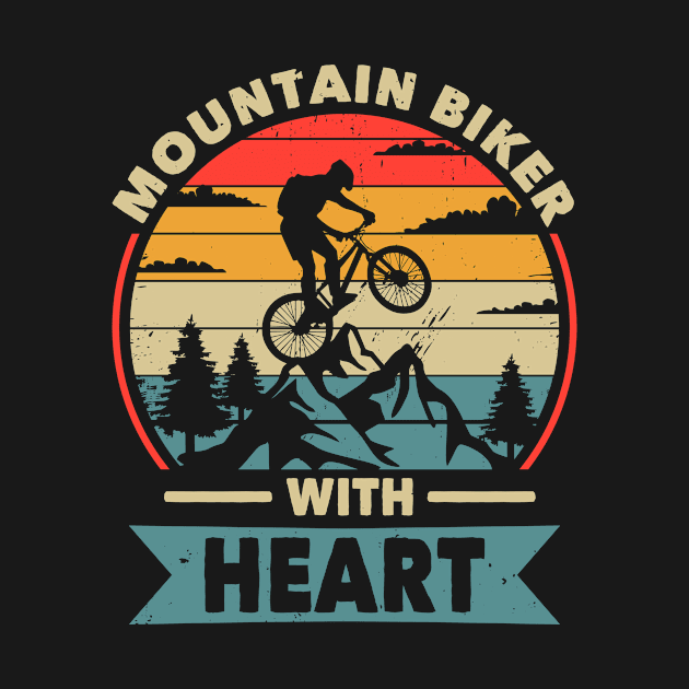 Mountain biker with heart by POS