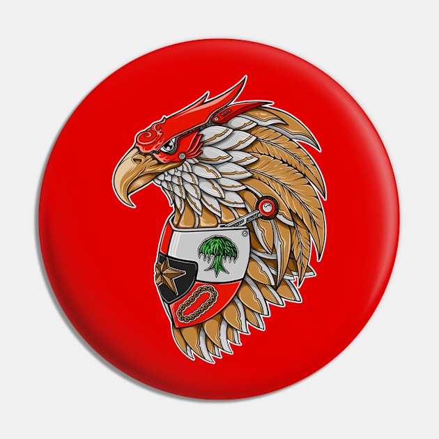 Robot Garuda Pin by DMD Art Studio