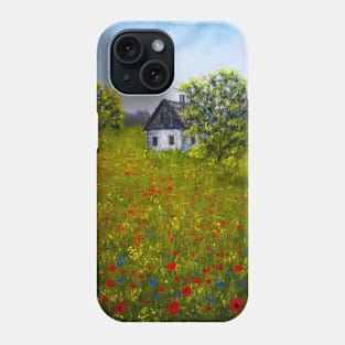 Countryside poppy field Phone Case