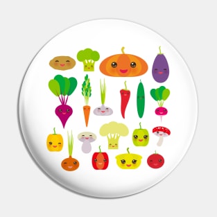 Kawaii vegetables Pin