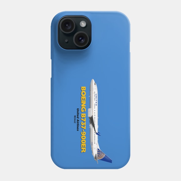 Boeing B737-900ER - United Airlines Phone Case by TheArtofFlying