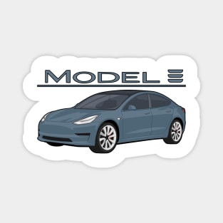 The Model 3 Car electric vehicle grey Magnet