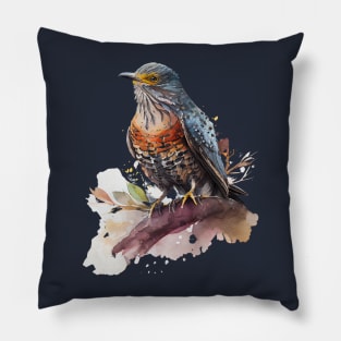 Cuckoo Bird On A Tree Pillow