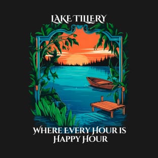 Serene North Carolina Tillery Lake Scenery Waterscape T-Shirt