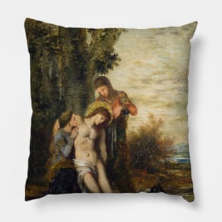 The Martyred Saint Sebastian by Gustave Moreau Pillow