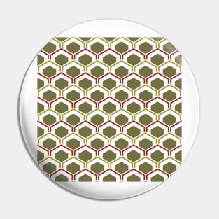 Mid Century Modern Hexagons Pin