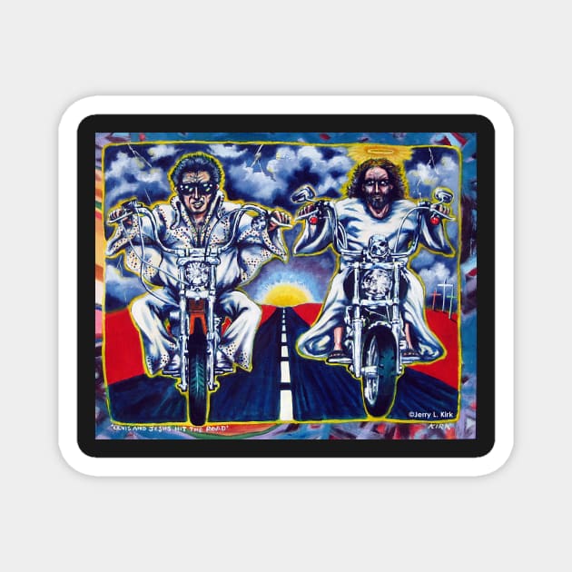 'Elvis & Jesus Hit the Road' Magnet by jerrykirk