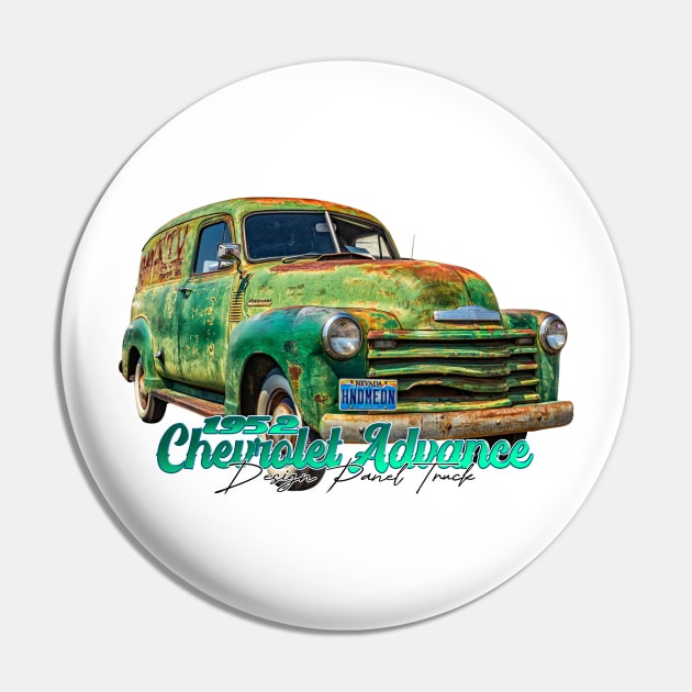 1952 Chevrolet Advance Design Panel Truck Pin by Gestalt Imagery