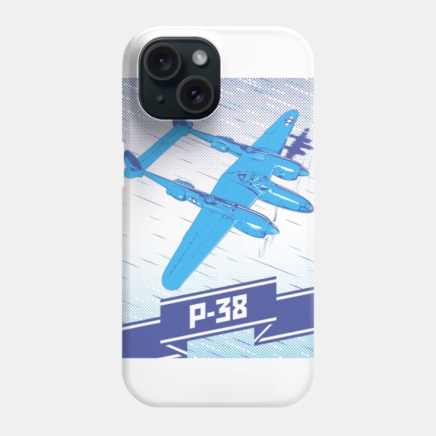 Lockheed P-38 Lightning Phone Case by Umbiatore