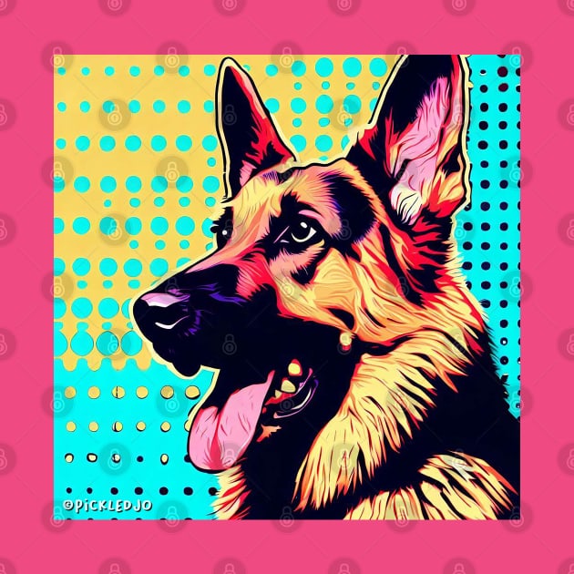 German Shepherd Pop Art by Sketchy