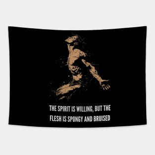 The Spirit is Willing v3 Tapestry