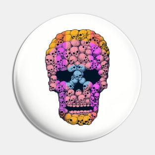 Colourful Skull of Skulls Pin