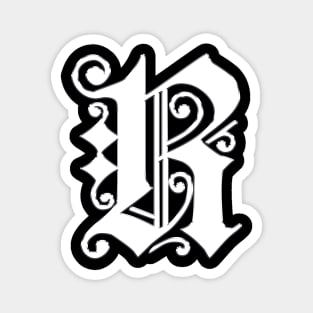 Silver Letter R Magnet