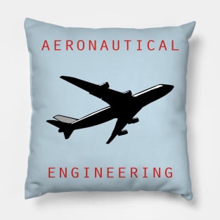 Aeronautical engineering text and airplane picture Pillow