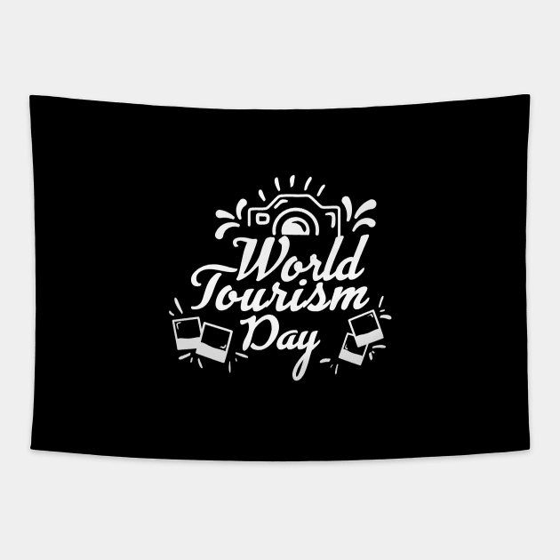 World Tourism Day For Travel Addict And Travel Lover Tapestry by mangobanana