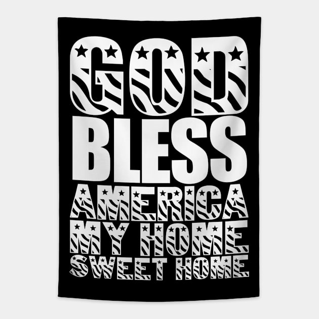 GOD BLESS AMERICA Tapestry by Plushism
