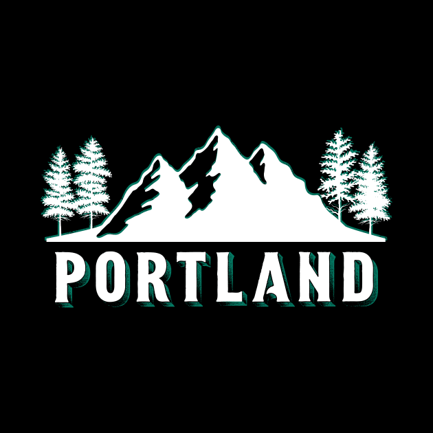 Retro Vintage Portland Oregon USA by JKFDesigns