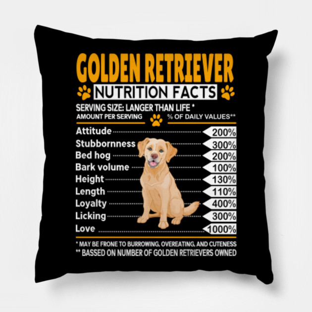 Golden Retriever Pet T Shirt Weiner Dog Nutrition Facts Shirt Funny Pet Dog Cat Lovers Day Great Idea Pillow Teepublic