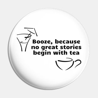 Booze vs tea Pin