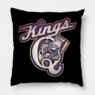 Queens Kings Baseball Pillow