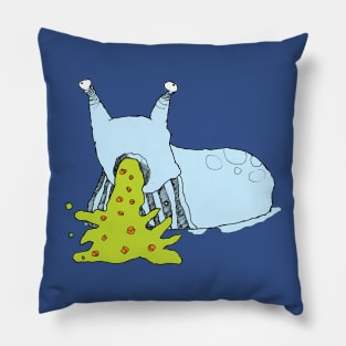 A BLUE VOMIT SLUG (CUTOUT) Pillow