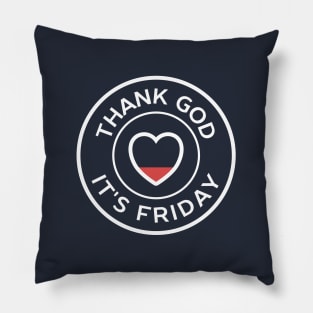 Minimal thank god it’s friday Pillow