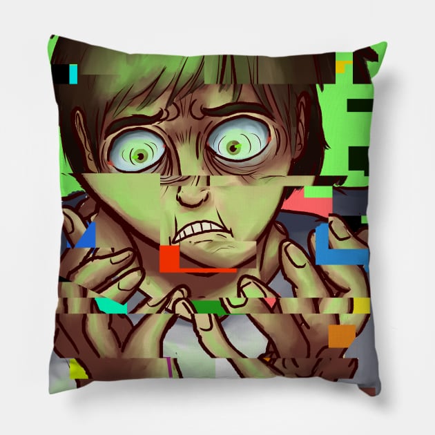 Glitched Out Pillow by KloudKat