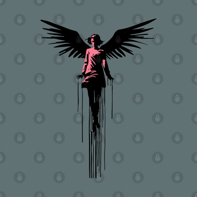 Angel Rising Graffiti Art by SunGraphicsLab