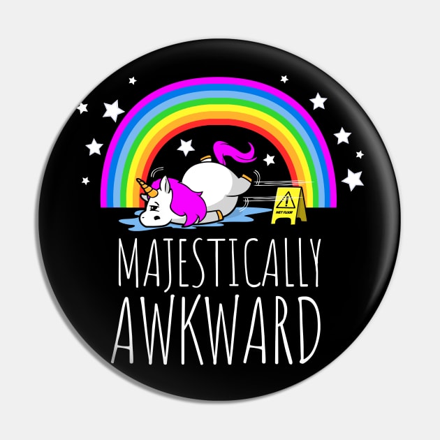 Majestically Awkward Unicorn for the Socially Awkward Pin by NerdShizzle