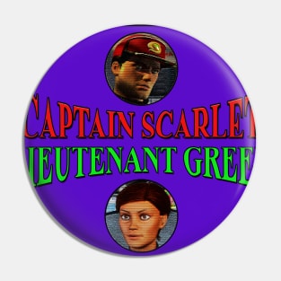 Captain Scarlet & Lieutenant Green Pin